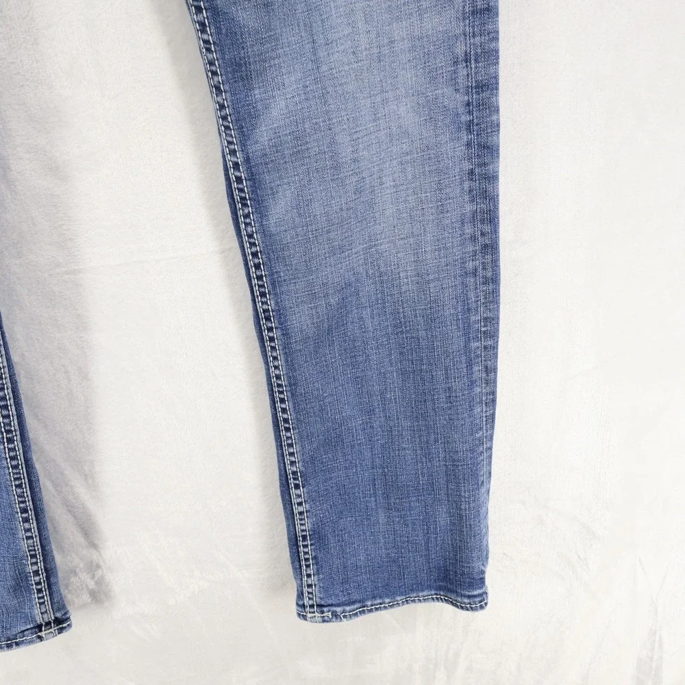 BKE Jake Straight Leg Mens Blue Denim Jeans Size 32R ABP1609